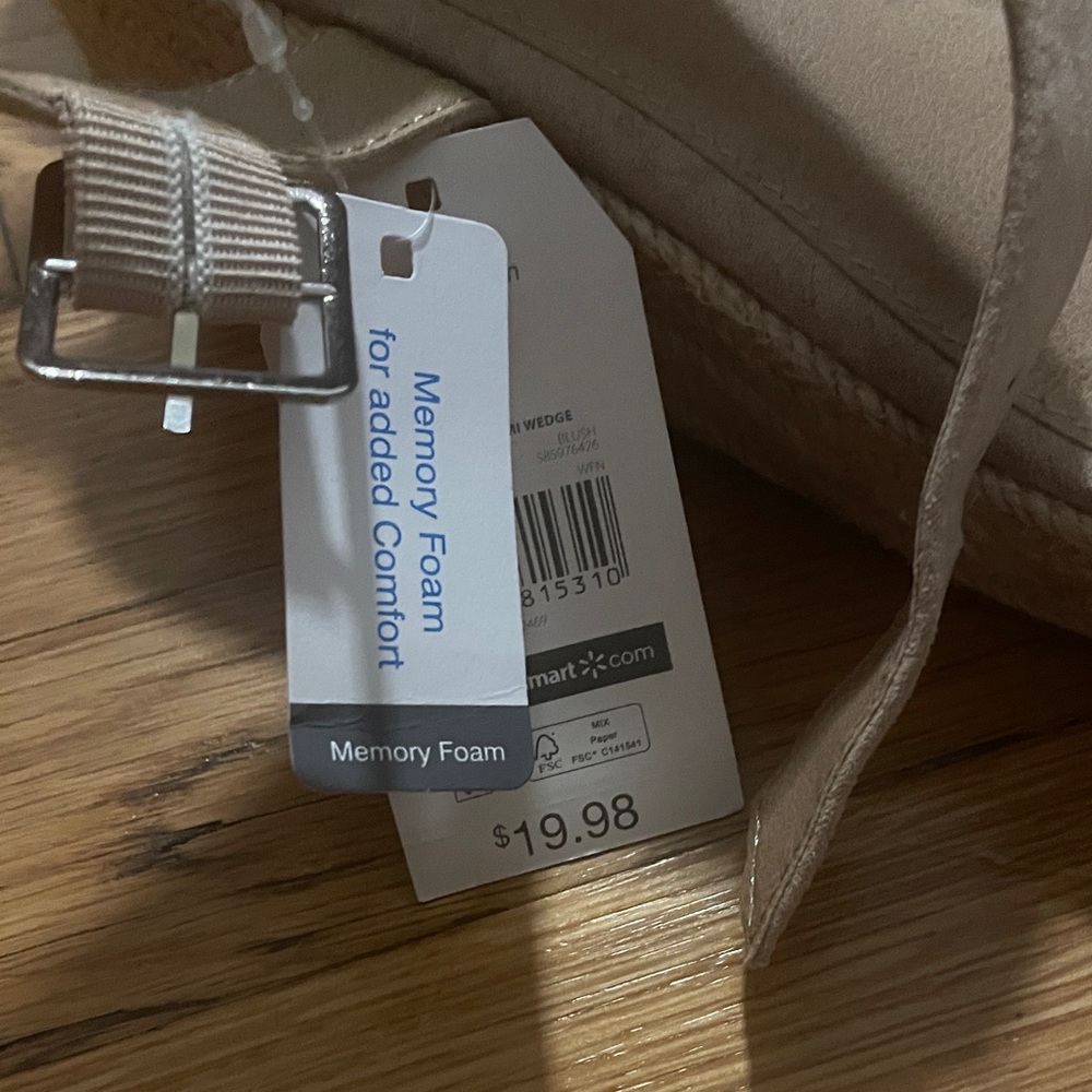 Time and Tru Tan Wedges with Silver Strap - Picture 4 of 5